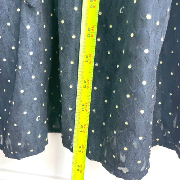 Vintage Cacharel Paris Polka Dot Midi Dress – Size 90 (M), Black with Ivory Dots - Picture 12 of 15